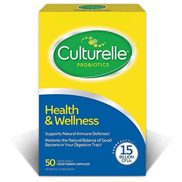 Culturelle Health & Wellness Daily Probiotic Supplement For Men & Women, Helps Support Your Immune System, Occasional Diarrhea, Gas & Bloating, 15 Billion CFUs, Non-GMO, 50 Count Culturelle uk supplements