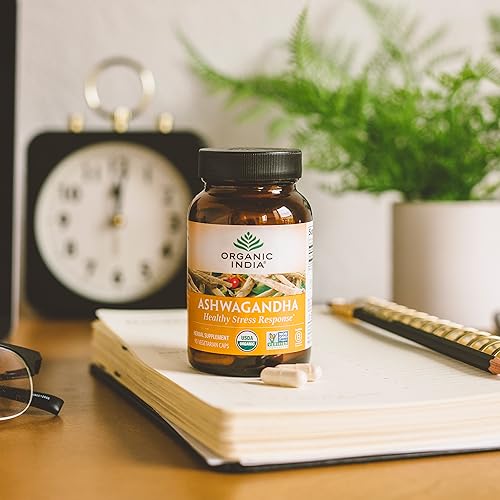 ORGANIC INDIA Ashwagandha Herbal Supplement - Vegan, Gluten-Free, Kosher ORGANIC INDIA uk supplements