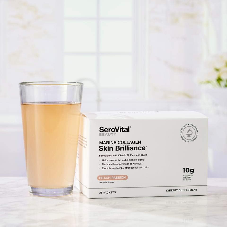 Serovital Skin Brilliance Marine Collagen – Hydrolyzed Marine Collagen Peptides Serovital uk supplements