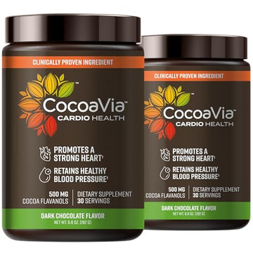 CocoaVia Cardio Health Cocoa Powder, 60 Servings, 500mg Cocoa Flavanols CocoaVia uk supplements