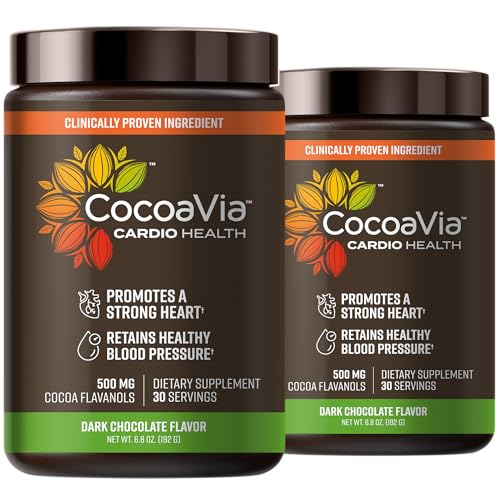 CocoaVia Cardio Health Cocoa Powder, 60 Servings, 500mg Cocoa Flavanols CocoaVia uk supplements