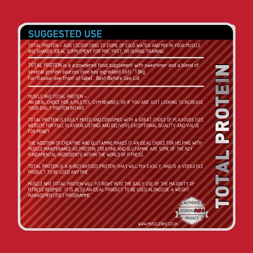 Muscle Nh2 Total Protein, Whey Protein Powder with Creatine Monohydrate and Glutamine Muscle Growth MuscleNh2 uk supplements
