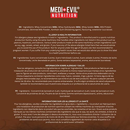 Medi-Evil Nutrition Whey Dynamic Protein, Cookies and Cream Flavour, 2kg, 66 Servings Medi-Evil Nutrition uk supplements