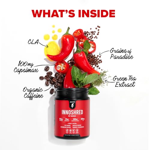 Inno Shred - Day Time Fat Burner | 100mg Capsimax, Grains of Paradise, Organic Caffeine InnoSupps uk supplements