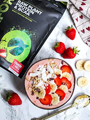 Vivo Life Perform Strawberry & Vanilla Flavour Vegan Protein Powder - BCAA Pea & Hemp Blend Vivo life uk supplements