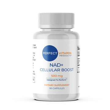 Perfect Vitamin Products NAD+ Cellular Boost – 500mg NMN Supplement for NAD+ Support, Cellular Energy, Brain Clarity & Anti-Aging – Longevity & Recovery Support – 90 Vegan Capsules (30 Servings) Perfect Vitamin Products uk supplements