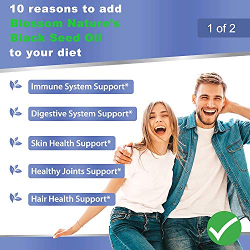 Black Seed Oil Capsules 1000mg - Premium Black Cumin Seed Oil Capsules - Black Seed Blossom Nature uk supplements