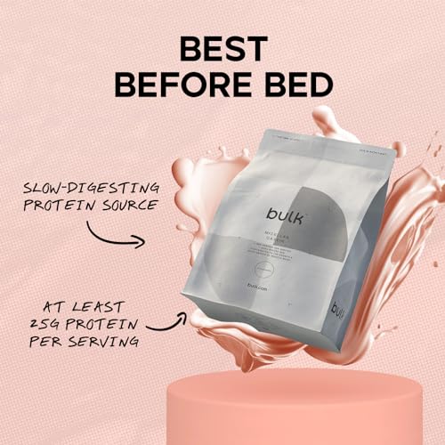 Bulk Micellar Casein Protein Powder, Protein Shake, Strawberry, 500 g, Packaging May Vary Bulk uk supplements