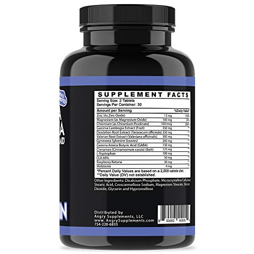 Garcinia Cambogia PM Weight Loss Sleep, All Natural Supplement w/Valerian Root & Melatonin Angry Supplements uk supplements