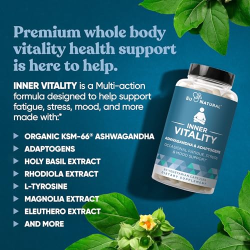 Eu Natural Vitality Cortisol Manager – Fight Fatigue, Feel Calm & Balanced – Healthy Cortisol Eu Natural uk supplements