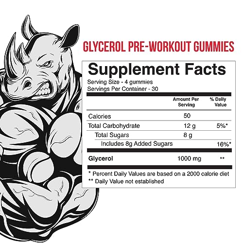 VitaPatch Glycerol Gummy - Non Stim Preworkout Premium Pump Supplement - Glycerol VitaPatch uk supplements