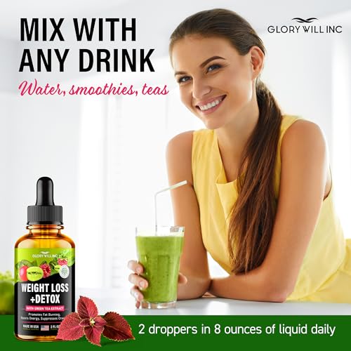 Glory Will Inc Weight Loss Drops Natural Detox Made in USA - Diet Drops for Fat Loss healthsupps.co.uk uk supplements