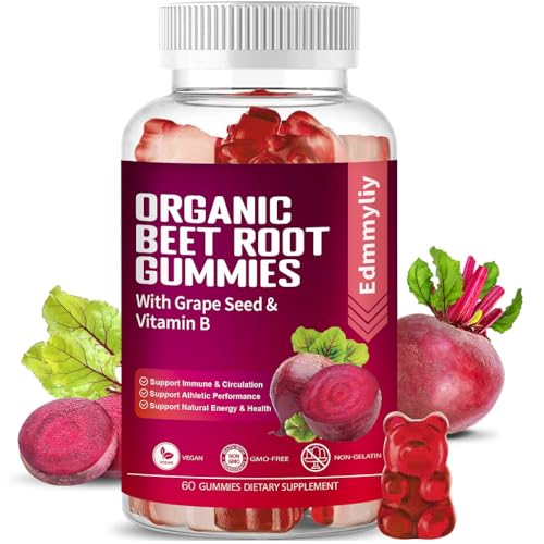 Organic Beet Root Gummies 1500mg for Men Women Beet Root for Athletic, Performance Edmmyliy uk supplements