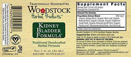 WOODSTOCK HERBAL PRODUCTS Kidney Bladder Formula, 1 FZ WOODSTOCK HERBAL PRODUCTS uk supplements