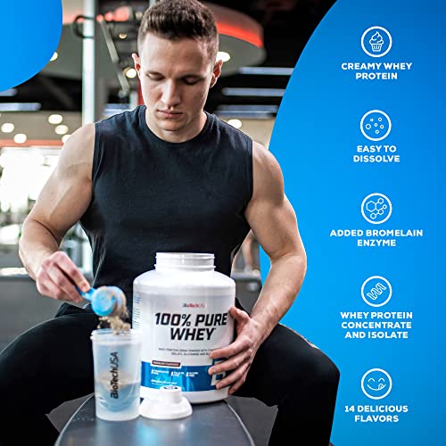 BioTechUSA 100% Pure Whey | Protein Powder with BCAA and Glutamine | Gluten-Free, Palm Oil Free BioTechUSA uk supplements