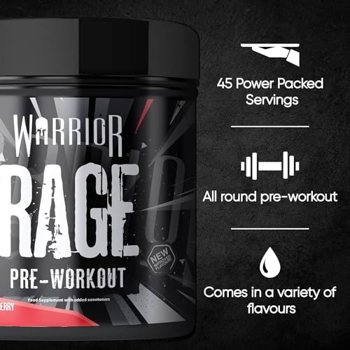 Warrior, Rage - Pre-workout Powder - 392g - Energy Drink Supplement with Vitamin C Warrior uk supplements