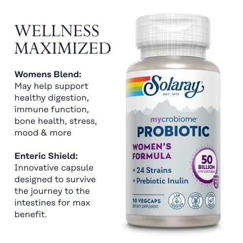 SOLARAY Mycrobiome Probiotic Women’s Formula, 24 Strains Plus Prebiotic Inulin SOLARAY uk supplements