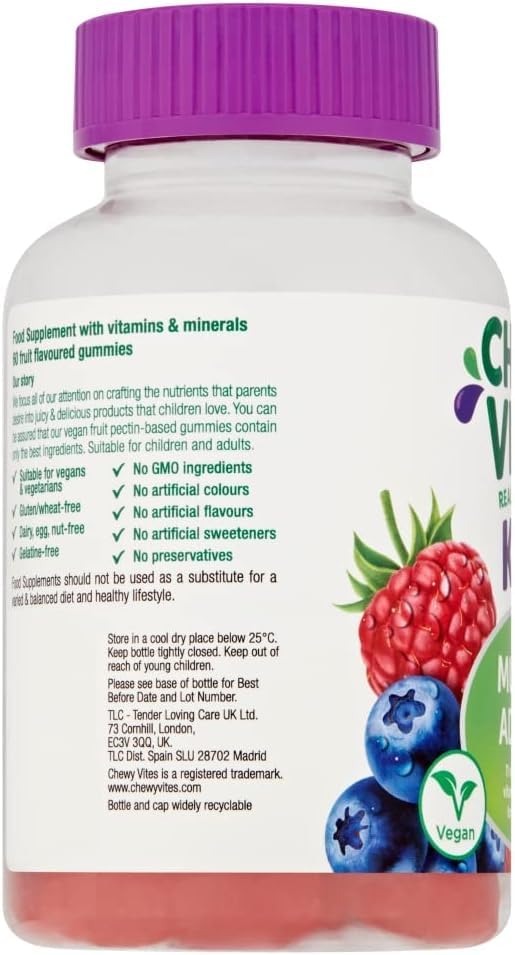 Chewy Vites Kids Multivitamin Advance 60 Gummy Vitamins | 11 Essential Nutrients CHEWY VITES uk supplements