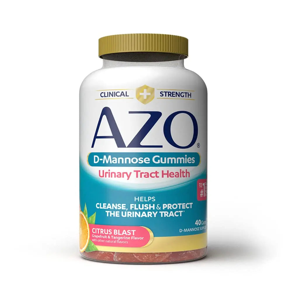 AZO Urinary Tract Health Gummies Bundle - D-Mannose 2000mg Citrus 40 Count and Cranberry 72 Count AZO uk supplements