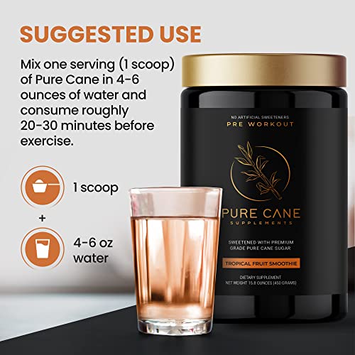 Pure Cane Natural Pre Workout Powder for Men & Women - No Artificial Sweeteners Pure Cane Supplements, Inc. uk supplements