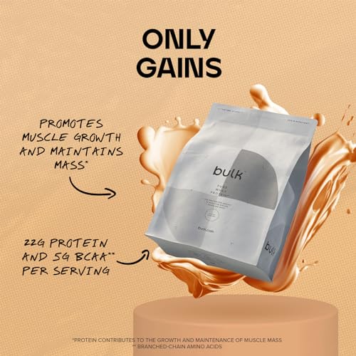 Bulk Pure Whey Protein Powder Shake, Salted Caramel, 500 g, Packaging May Vary Bulk uk supplements