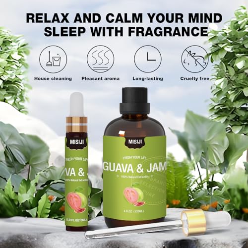 Essential Oils-MISIJI Guava & Jam Fragrance Essential Oils for Diffuser for Home 4FL.OZ Plus 0.33 MISIJI uk supplements