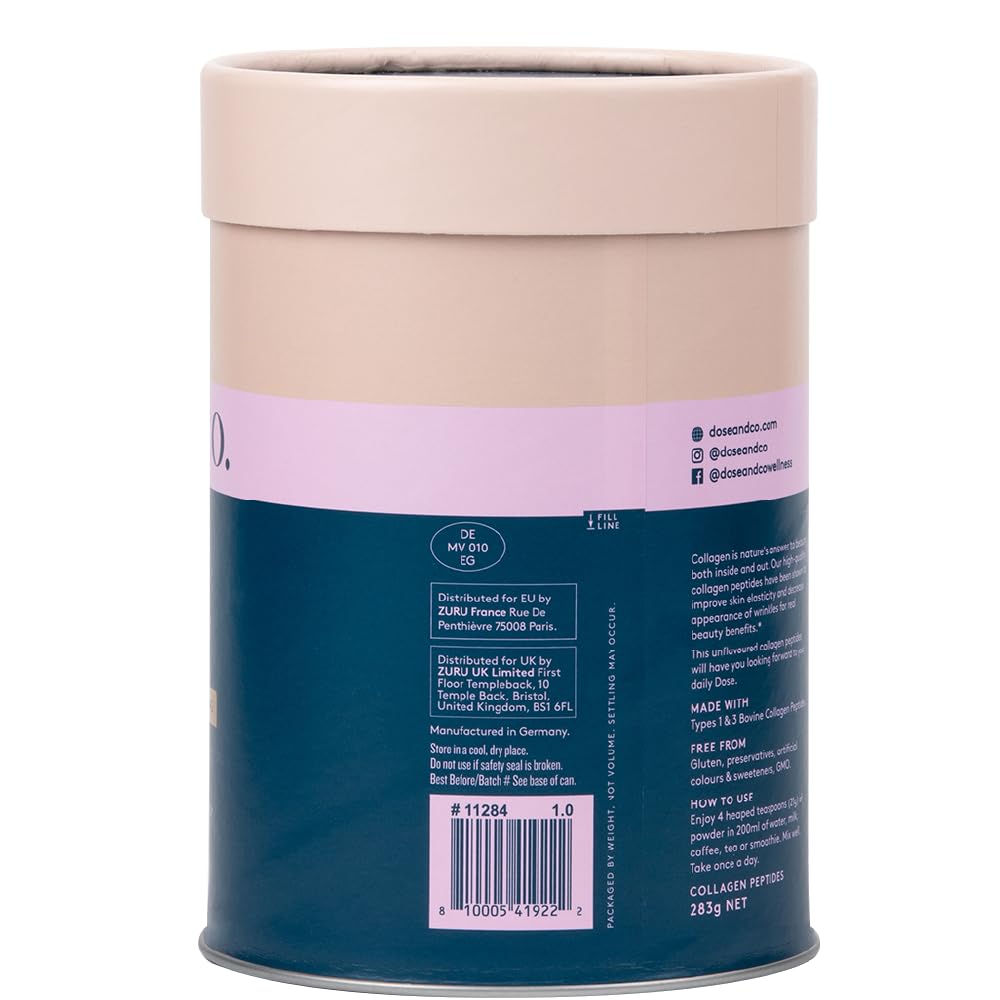 Dose & Co Pure Collagen Peptides, Unflavoured - 283g Powder Supplement DOSE & CO uk supplements