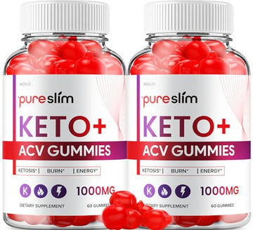 (2 Pack) Pure Slim Keto ACV Gummies - Advanced Formula PureSlim Keto Plus ACV Gummies Indelo uk supplements
