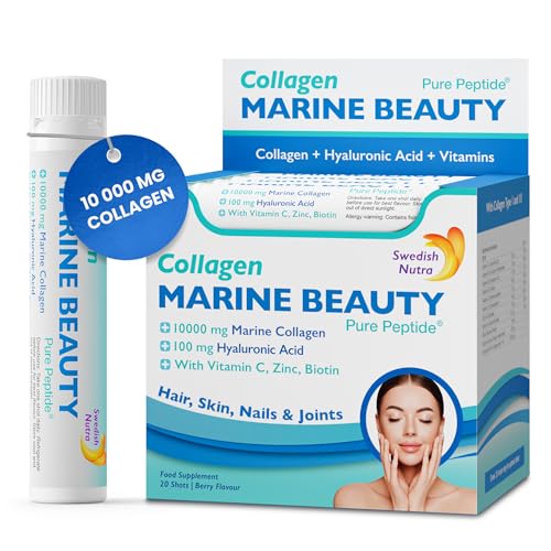 Swedish Nutra Marine Beauty Collagen | High Strength Type 1 & 3 Collagen to Rejuvenate Hair, Skin & Nails Swedish Nutra uk supplements