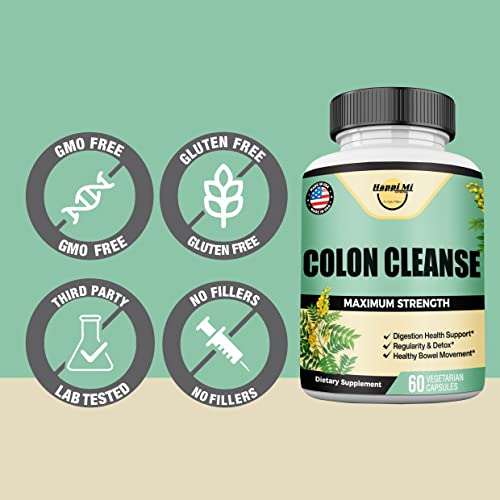 Happi Mi Nutrition Colon Cleanse, Colon Detox, All Natural Herbal Formula, Support Healthy Happi Mi Nutrition uk supplements