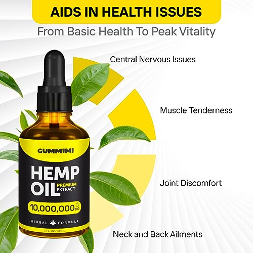 GummiMi Оrganic Hеmp Oil 10 000 000 mg - Natural Drops - Rich in Vitamins B, C, E GummiMi uk supplements