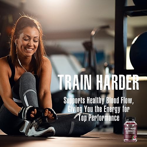 Beet Root Gummies with CoQ10, Energy, and Circulation Support, Pre Workout Nitric Oxide MDA Supplements uk supplements