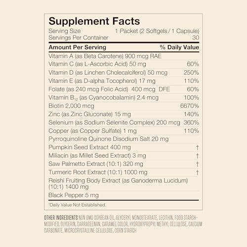 VEGAMOUR GRO+ Advanced Hair Growth Vitamin Supplements - Boosts Hair Growth & Density - 30 Pill Packs/Box VEGAMOUR uk supplements