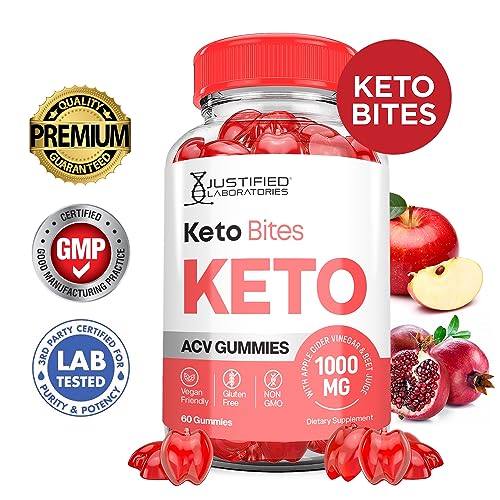 Justified Laboratories Keto Bites Keto ACV Gummies 1000MG Vegan Non GMO with Pomegranate Justified Laboratories uk supplements