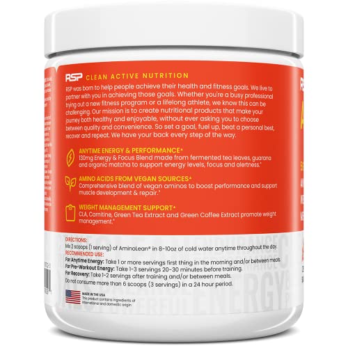RSP Nutrition Mango Aminolean Amino Acid Supplement Powder, 8.29 OZ RSP NUTRITION uk supplements