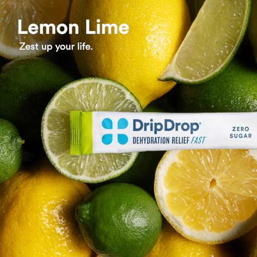 DripDrop Hydration - Zero Sugar Electrolyte Powder Packets Keto - Lemon Lime - 32 Count DripDrop uk supplements