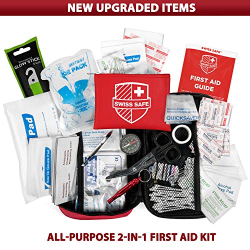 Swiss Safe 2-in-1 First Aid Kit (120 Piece) + Bonus 32-Piece Mini Kit Swiss Safe uk supplements