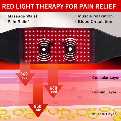 TUOYR Cordless Red Light Therapy Belt for Back Pain Relief with 10000mAH Power Bank TUOYR uk supplements
