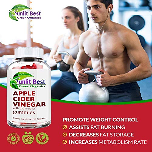 Apple Cider Vinegar Gummies Vitamins with The Mother, Delicious Immunity, Gluten Free Sunlit Best Green Organics uk supplements