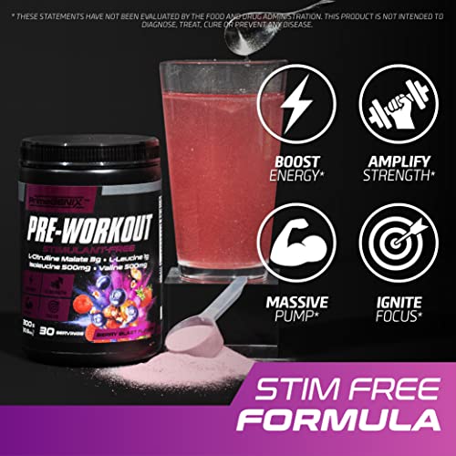 PrimeGENIX Stimulant-Free Pre Workout Powder for Men and Women - Energy Boost Drink PrimeGENIX uk supplements