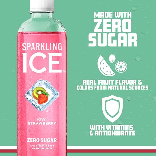 Sparkling Ice, Kiwi Strawberry Sparkling Water, Zero Sugar Flavored Water, with Antioxidant Sparkling ICE uk supplements