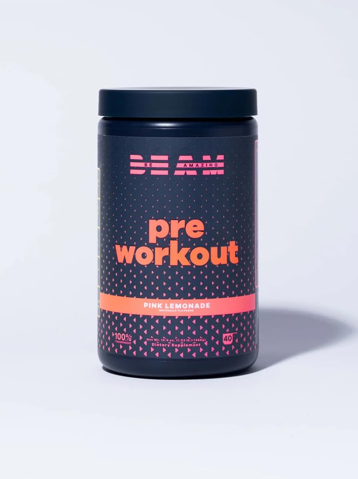 BEAM Be Amazing Vegan Pre-Workout Powder | Energy Booster Powdered Drink with All BEAM uk supplements