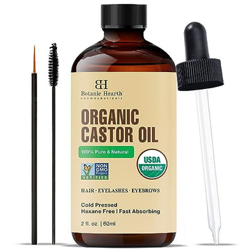 Botanic Hearth Castor Oil | USDA Certified Organic |100% Pure & Hexane Free | Cold Pressed | Growth Botanic Hearth uk supplements