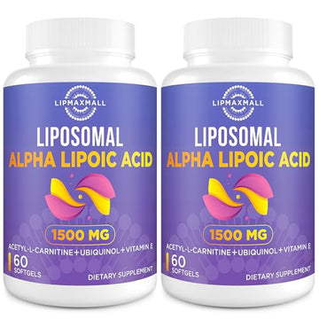 Liposomal Alpha Lipoic Acid 1500mg - with Acetyl-L-Carnitine 900mg & Ubiquinol 100mg lipmaxmall uk supplements