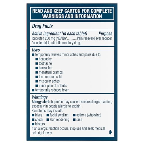 Advil Pain Reliever and Fever Reducer, Ibuprofen 200mg for Pain Relief - 24 Coated Tablets Advil uk supplements