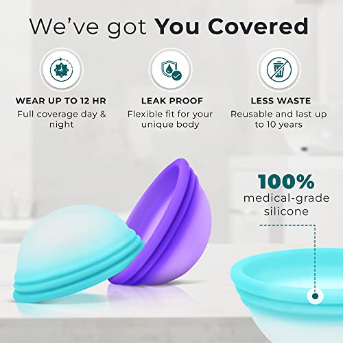 Ecoblossom Menstrual Original Disc - Set of 2 Reusable Period Discs Regular (Small & Large (Pack of 2)) EcoBlossom uk supplements