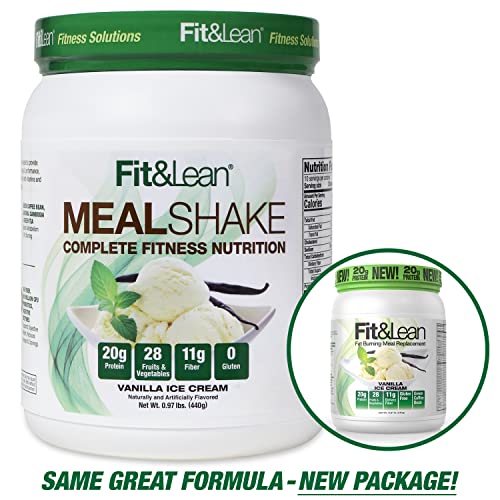 Fit & Lean Meal Shake, Fat Burning Meal Replacement, Protein, Fiber, Probiotics, Vanilla Fit & Lean uk supplements