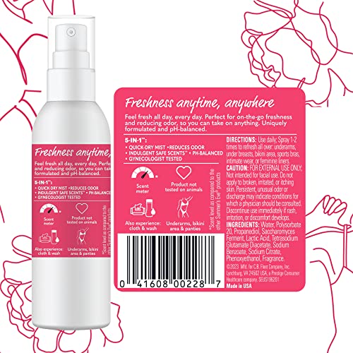 Summer's Eve Refresher Mist, Feminine Spray Reduces Odor, Blissful Escape, Body Spray for Women Summer's Eve uk supplements
