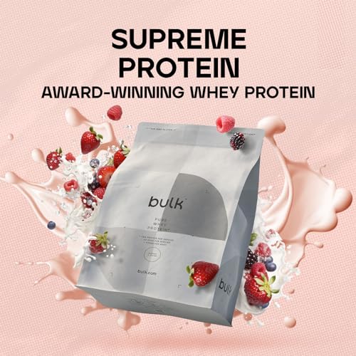Bulk Pure Whey Protein Powder Shake, Berries and Cream, 2.5 kg, Packaging May Vary Bulk uk supplements